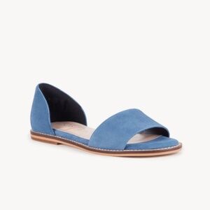 Sole Society Harlow Vista Blue Flat Sandal Sz 5.5